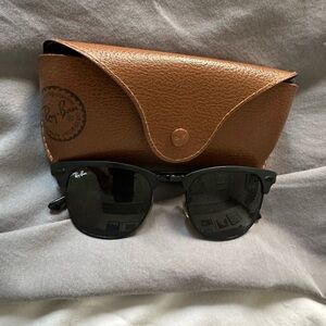 Ray-Ban Black Matte clubmaster sunglasses with  ray-ban case
